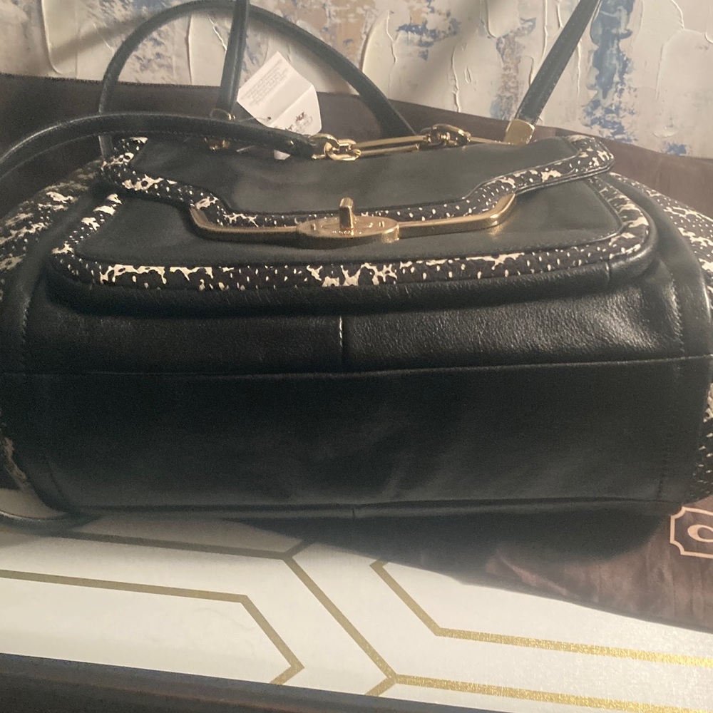 NWT Authentic Coach Madison 2 Tone Python Embosse… - image 8